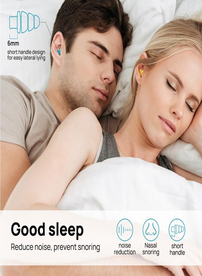 Wayersen Ear Plugs for Sleeping Noise Cancelling, 10 Pairs Reusable Earplugs for Sleeping, Concert, Snoring, Travel, Work, 10 Colors, 33dB SNR - Image 3
